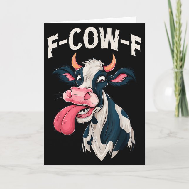 F-cow-f Funny Meme Fcowf Cow Men Women  Karte (Vorderseite)
