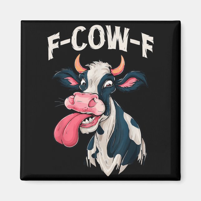 F-cow-f Funny Meme Fcowf Cow Men Women  Magnet (Vorne)