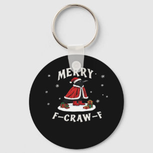 F-Craw-F Krähe Weihnachten F-Caw-F Rabe Weihnachte Schlüsselanhänger