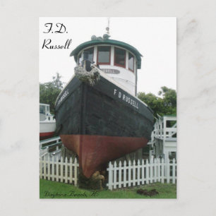 F.D. Russell Tug Boot # 1 Postkarte