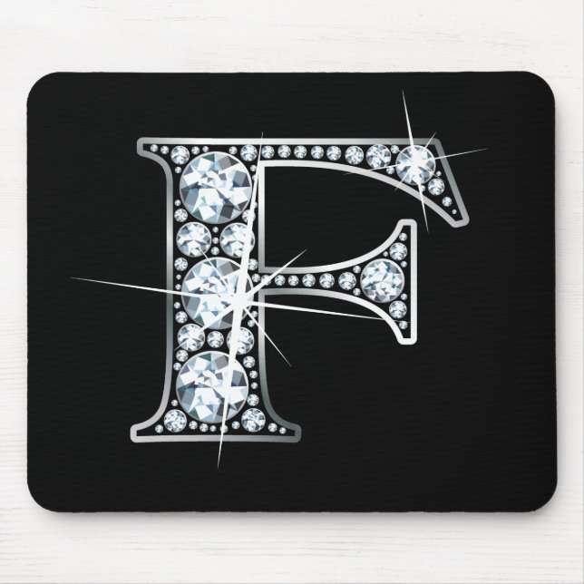 "F" Diamond Bling Mousepad (Vorne)
