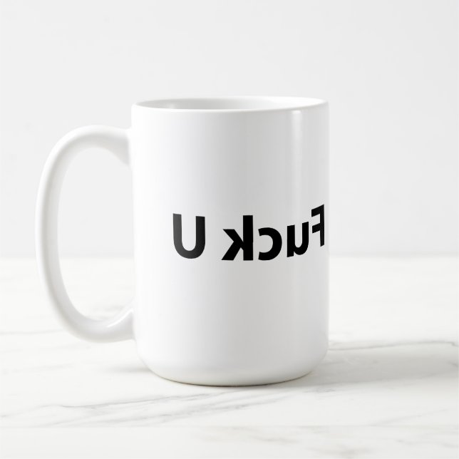 F... du lustiges Design Kaffeetasse (Links)