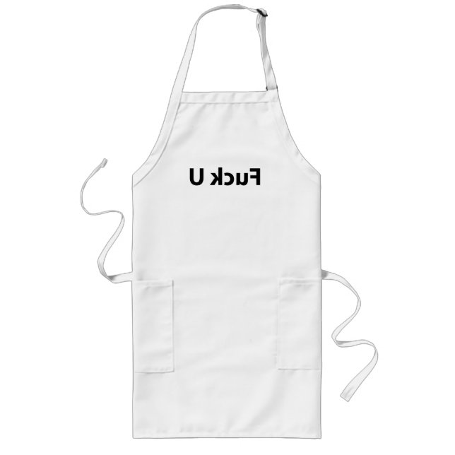 F... du lustiges Design Lange Schürze (Vorne)