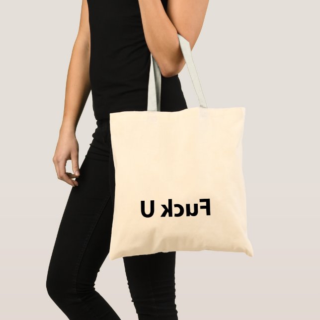 F... du lustiges Design Tragetasche (Vorderseite (Produkt))