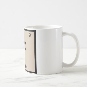 F - Flautas Chemie Periodensystem-Symbol Tasse