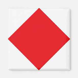 "F" (Foxtrot) Code der Signalschlagflagge Magnet
