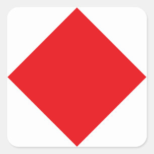 "F" (Foxtrot) Code der Signalschlagflagge Quadratischer Aufkleber
