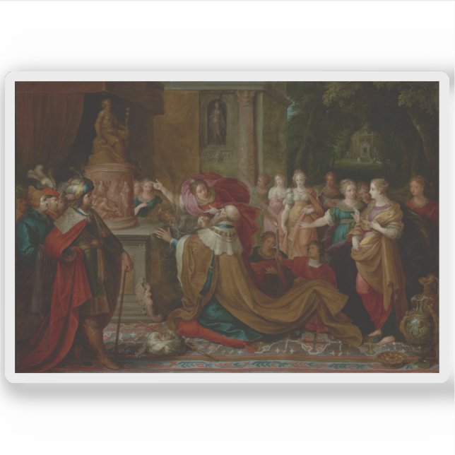 F. Francken the Younger - The Idolatry of Solomon Aufkleber (Vorderseite)