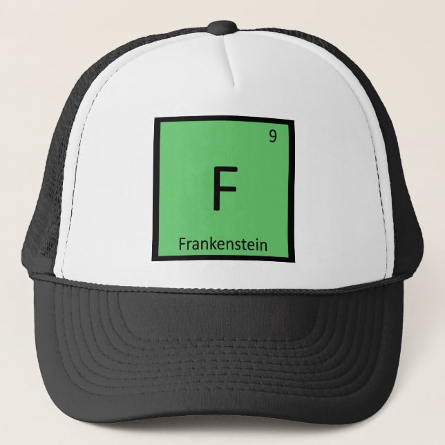 F - Frankenstein Chemistry Periodic Table Symbol Truckerkappe (Vorderseite)