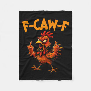F Hahn F Hahn Lustiger Vogel Fcawf Hühnerflüsterer Fleecedecke