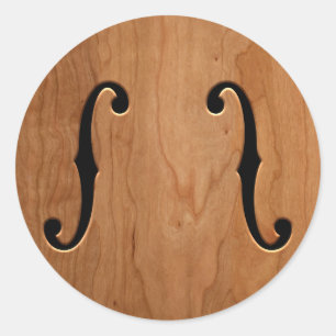 F-Holes-wg Runder Aufkleber