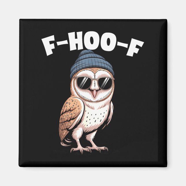 F-hoo-f Lustiger Vogel Meme Grafik  Magnet (Vorne)
