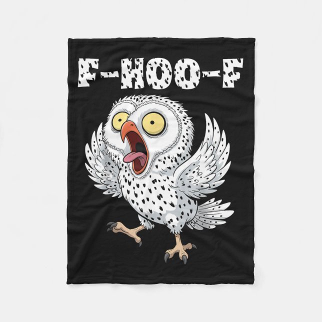 F-hoo-f Owl Meme – Funny Screaming Owl Bird Meme G Fleecedecke (Vorderseite)