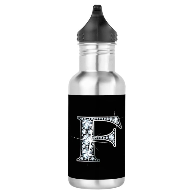 F-Imitate-"Diamant"-Monogramm Edelstahlflasche (Rechts)