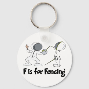 F is for Fencing Schlüsselanhänger