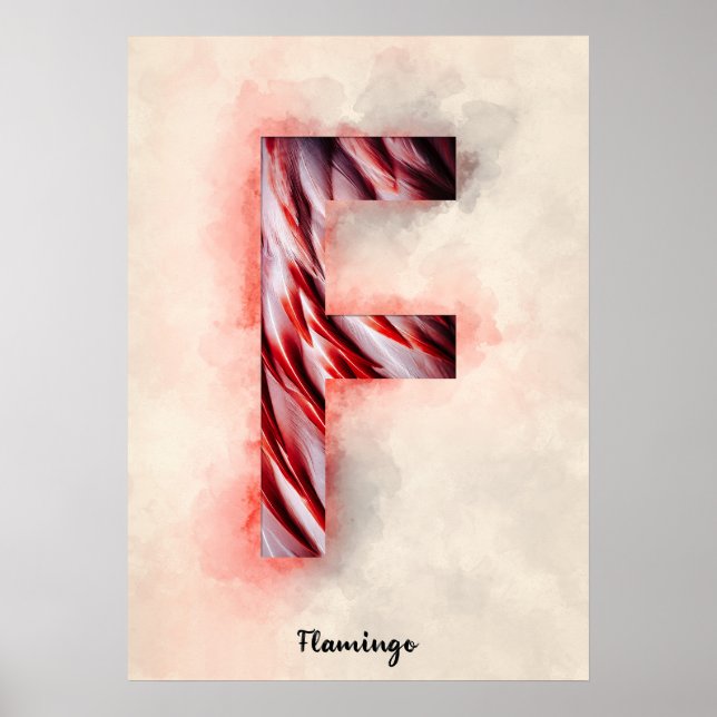 F ist For Flamingo Poster (Vorne)