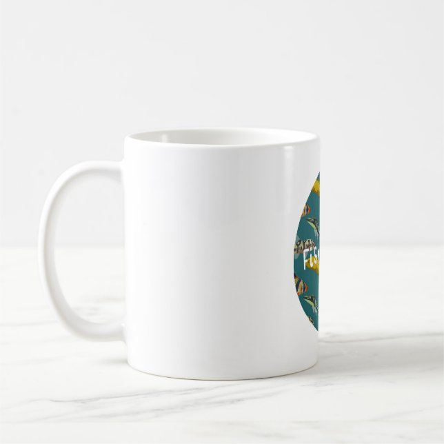 F ist für Fischhalter Kaffeetasse (Links)