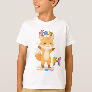 "F ist für Fox" Alphabet T-Shirt - jeden Tag wachs