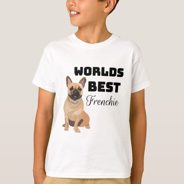 F ist für Frenchie Dog T-Shirt (Vorderseite)