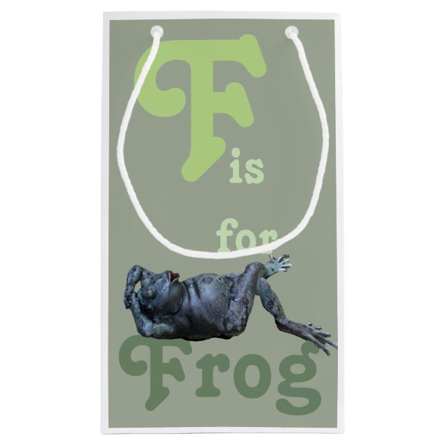 F ist für Frosch Kleine Geschenktüte (Rückseite)