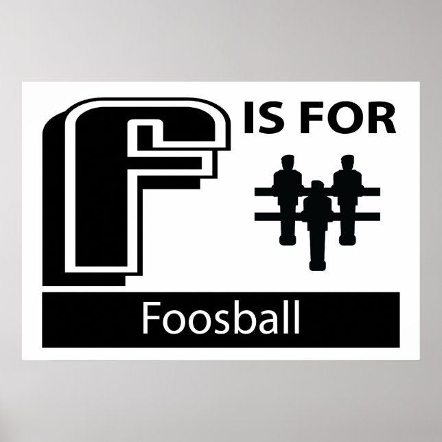 F ist für Fußball Poster (Vorne)