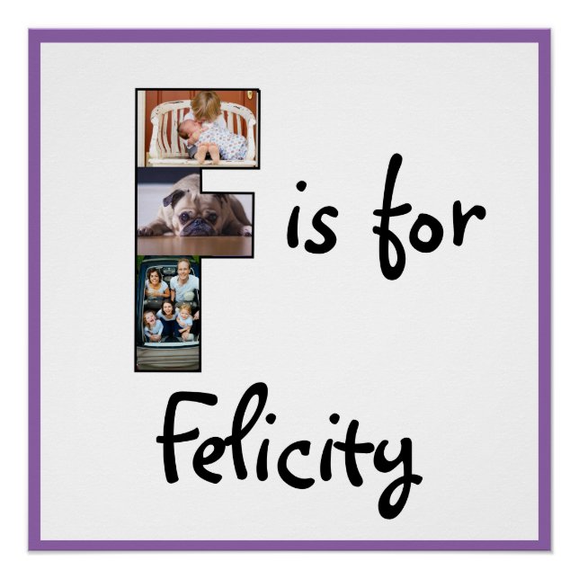 F ist für Name Poster (Vorderseite)