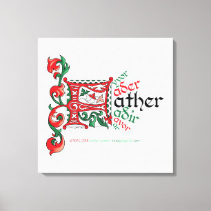 F ist für Pater Canvas Print Leinwanddruck