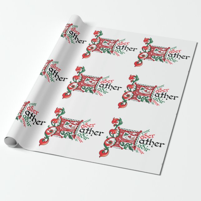 F ist für Pater Wrapping Paper Geschenkpapier (Ungerollt)