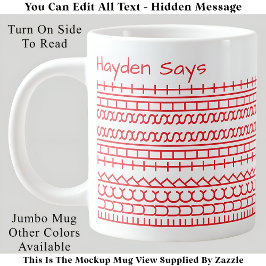 F**k Diese versteckte Meldung 144BR Funny Office Jumbo-Tasse