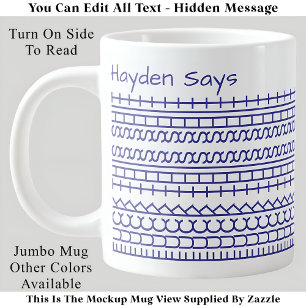 F**k Diese versteckte Meldung 144BuW Funny Office Jumbo-Tasse