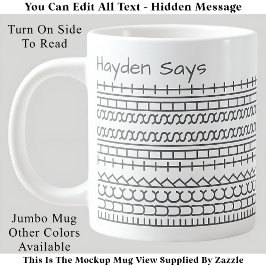 F**k Diese versteckte Meldung 144GW Funny Office Jumbo-Tasse