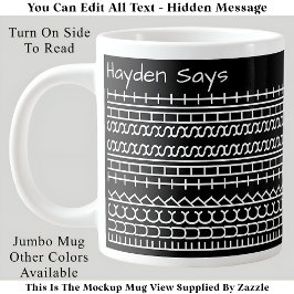 F**k Diese versteckte Meldung 144WB Funny Office Jumbo-Tasse