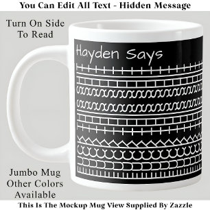 F**k Diese versteckte Meldung 144WB Funny Office Jumbo-Tasse