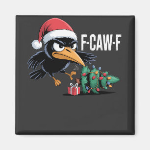 F-kah-f Rabe Krähe Weihnachtsbaum Christmas Rabe Magnet