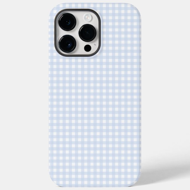 F & L Blue Gingham Case-Mate iPhone Hülle (Rückseite)
