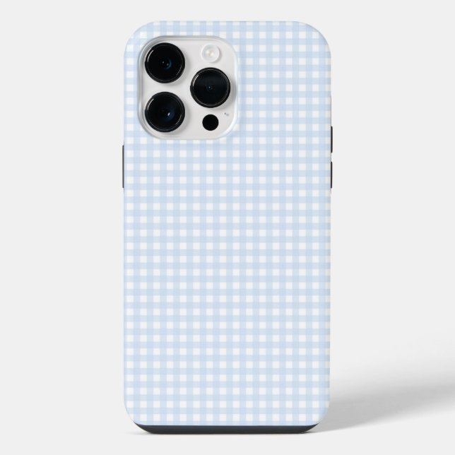 F & L Blue Gingham iPhone Hülle (Rückseite)