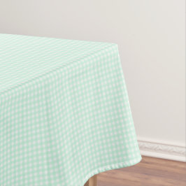 F & L Bright Green Gingham Tischdecke