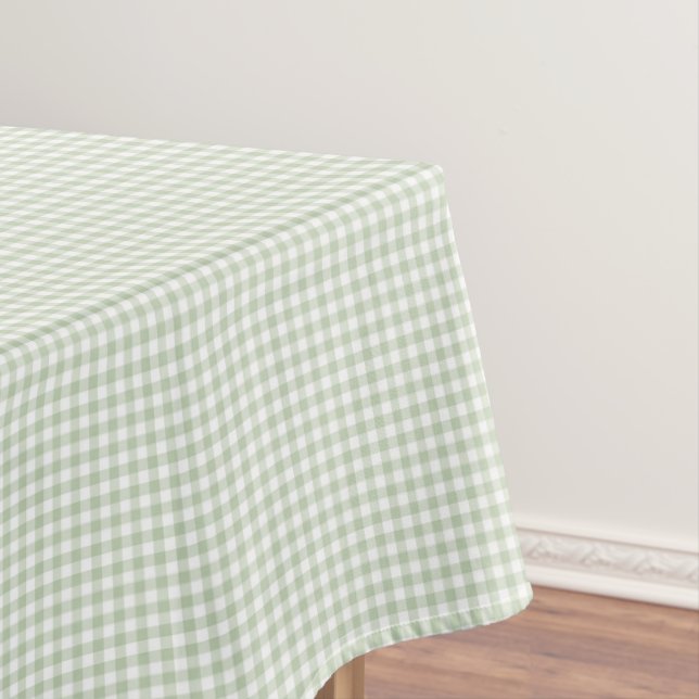 F & L Darker Green Gingham Tischdecke (Beispiel)