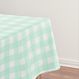F & L Green Gingham Tischdecke