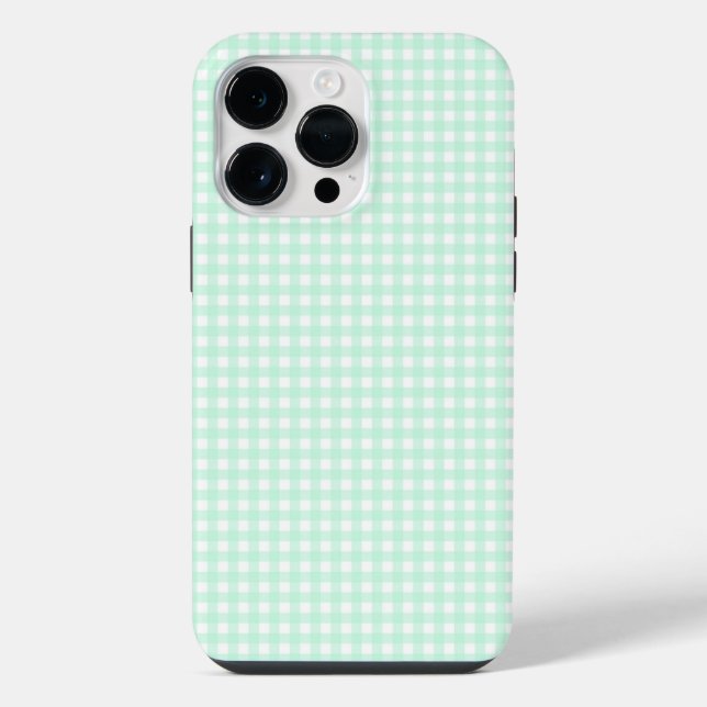 F & L Grün Gingham iPhone Hülle (Rückseite)
