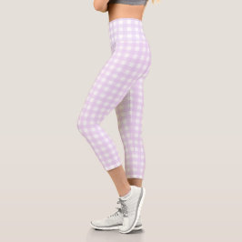 F & L Lila Gingham Capri Leggings