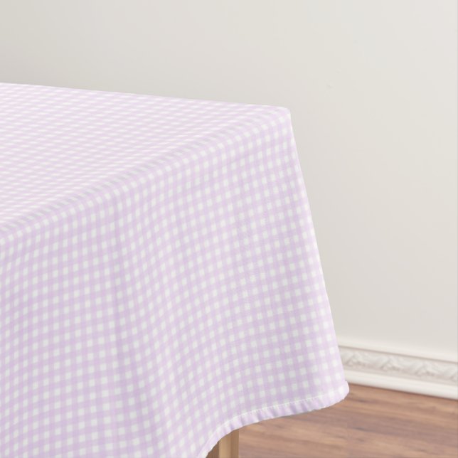 F & L Pastel Lila Gingham Tischdecke (Beispiel)
