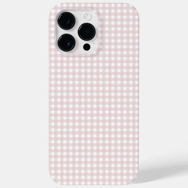 F & L Peach Gingham Case-Mate iPhone Hülle (Rückseite)