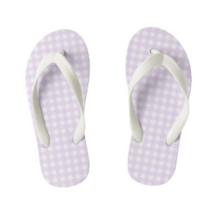 F & L Pink Gingham Kinderbadesandalen