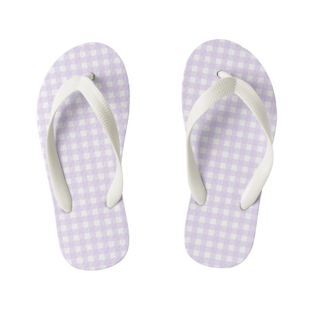 F & L Pink Gingham Kinderbadesandalen (Fußbett)