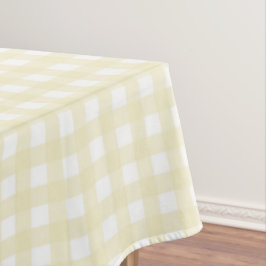 F & L Yellow Gingham Tischdecke
