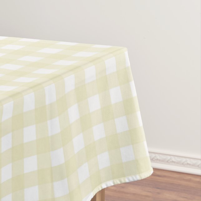 F & L Yellow Gingham Tischdecke (Beispiel)