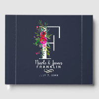 F Letter Initial Monogram Floral Name Wedding