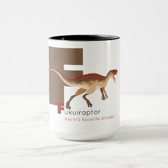 F like Fukuiraptor Mug Tasse (Zentrum)