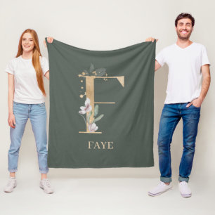F Monogram Personalisiert Fleece Blanket